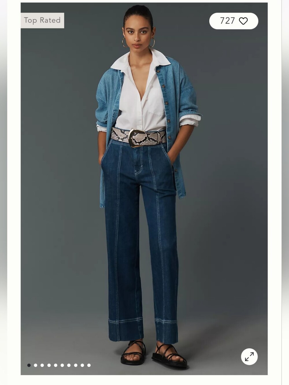 Anthropologie Pilcro Seamed High-Rise Flare Jeans Dark Wash 26P